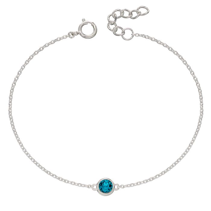 Sterling Silver December Birthstone Bracelet