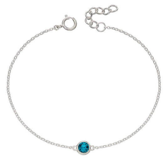 Sterling Silver December Birthstone Bracelet