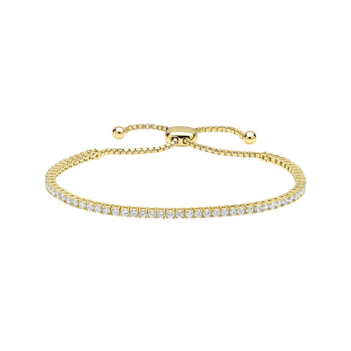 Diamonfire Yellow Gold Plated Cubic Zirconia Toggle Bracelet