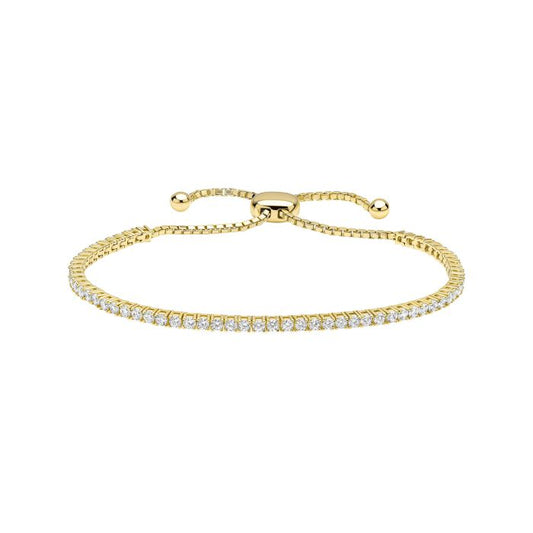 Diamonfire Yellow Gold Plated Cubic Zirconia Toggle Bracelet