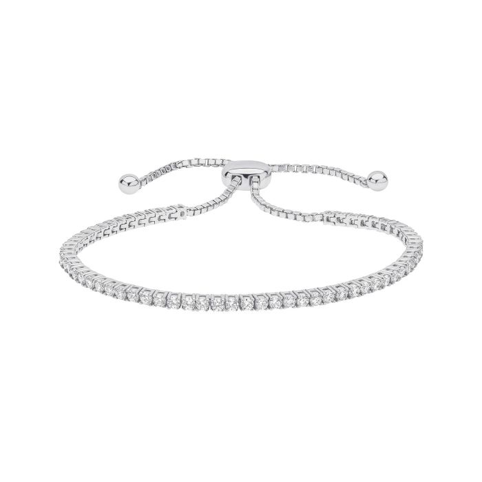 Diamonfire Sterling Silver Cubic Zirconia Toggle Bracelet