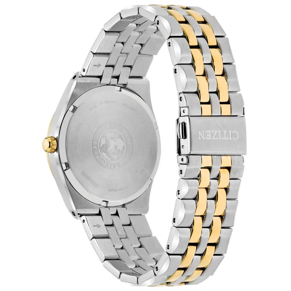 Citizen Two Colour Bracelet Watch with White Dial BM7334-58A