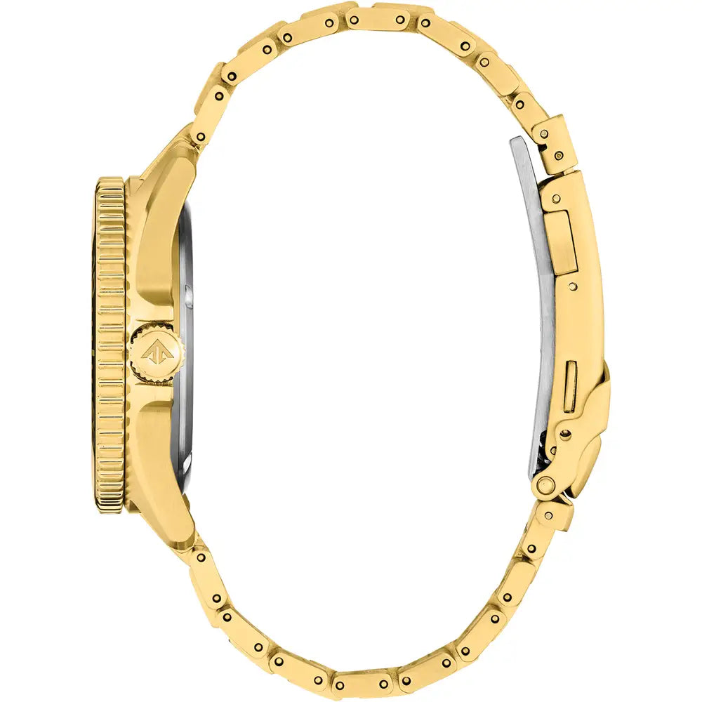 Citizen Yellow Gold Plated Promaster Green Dial Bezel 200M Divers Bracelet BN0262-59W