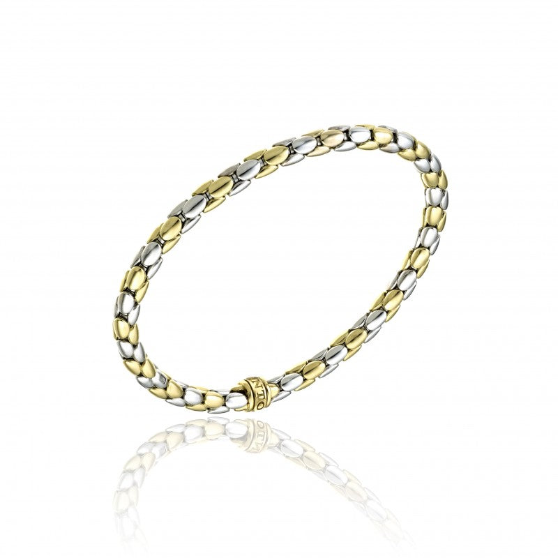 Chimento 18ct White and Yellow Gold Spring Stretch Bracelet