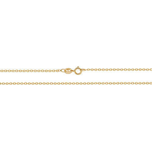 9ct Yellow Gold 18" Trace Rolo Chain