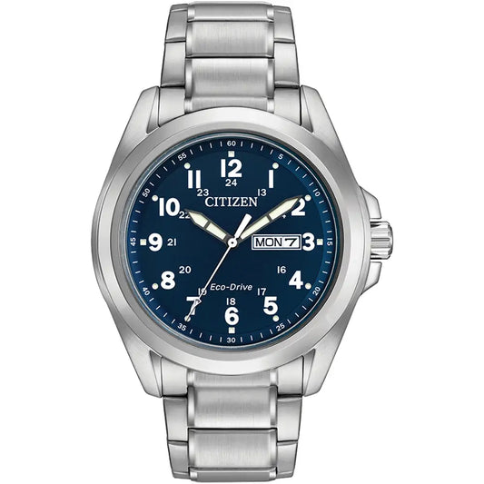 Citizen Stainless Steel Blue Dial Bracelet Watch AW0050-58L