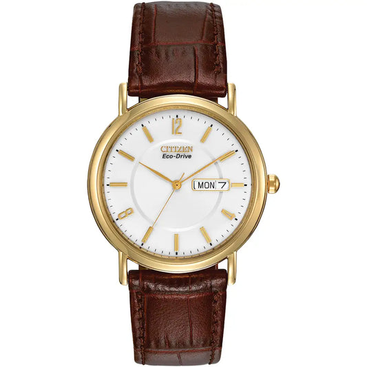Citizen Eco-Drive Brown Strap Watch BM8242-08A