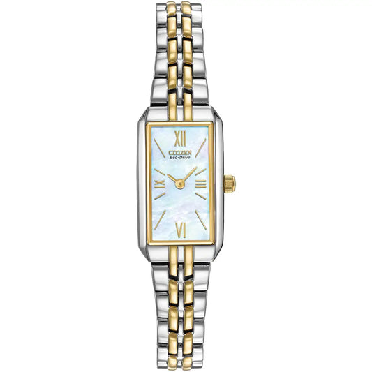 Citizen Silhouette Two Colour Bracelet Watch with Mother of Pearl Dial EG2694-59D