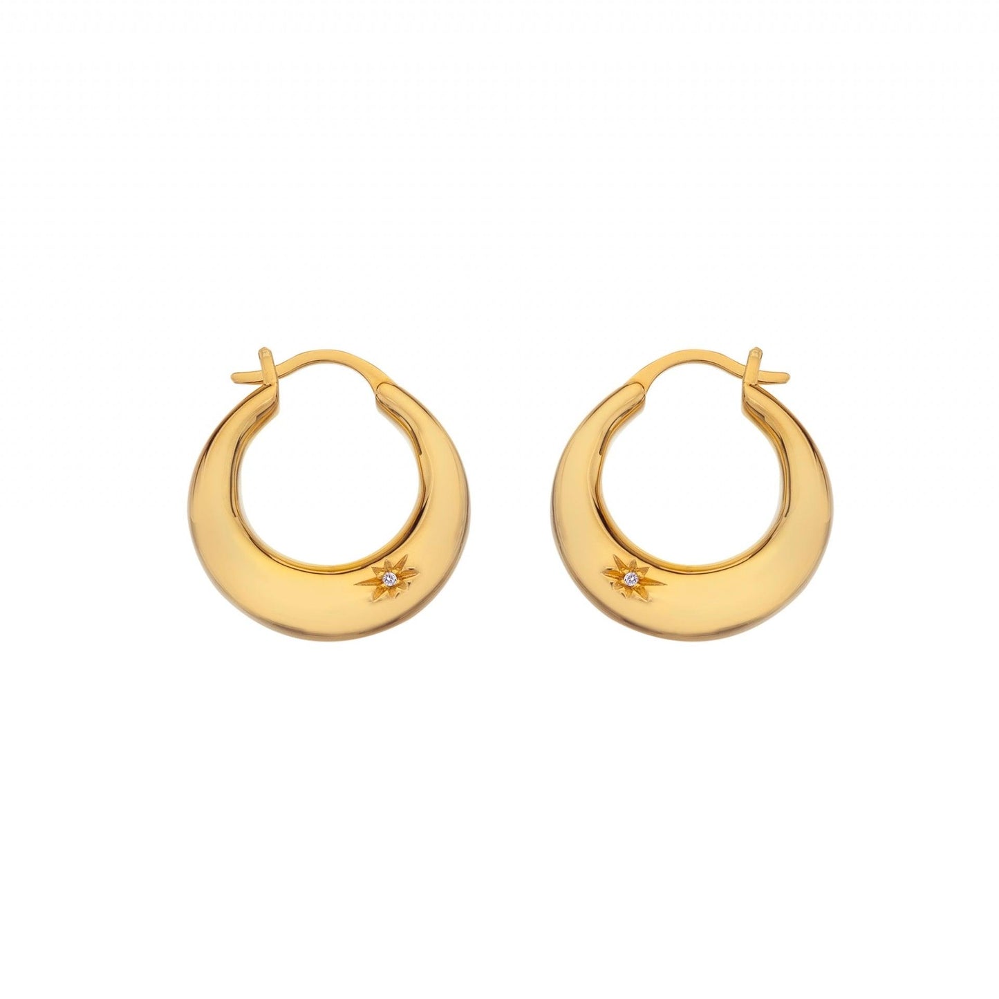 Hot Diamonds x Golden Edit Soul Statement Hoop Earrings DE672