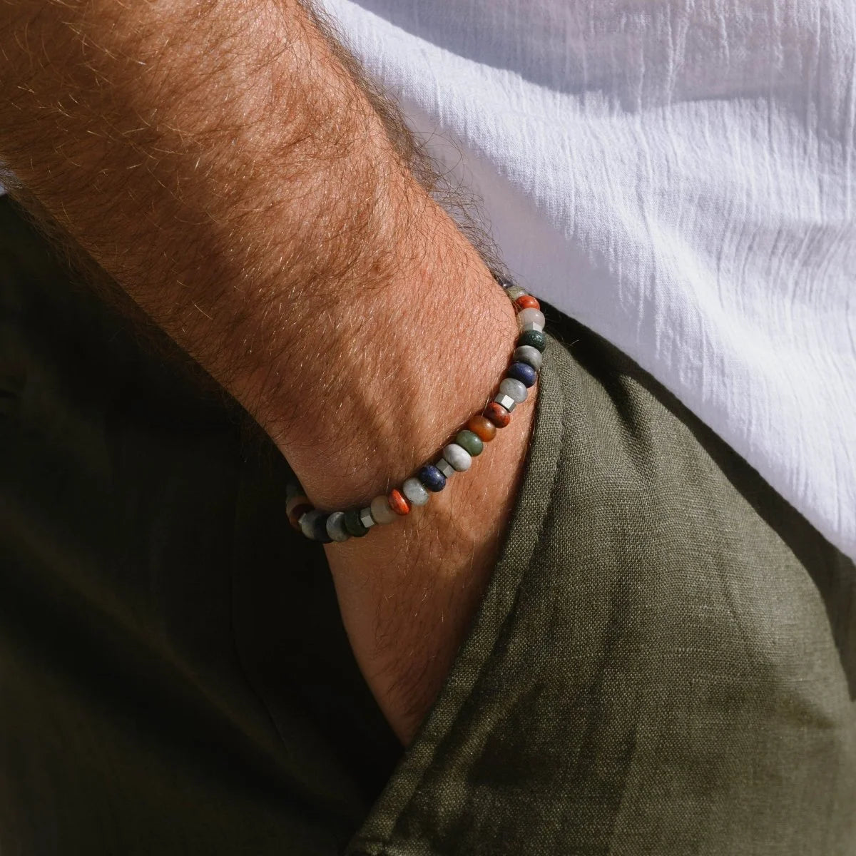 Steel & Barnett Cyrus Gemstone Bracelet Spectrum Adjustable