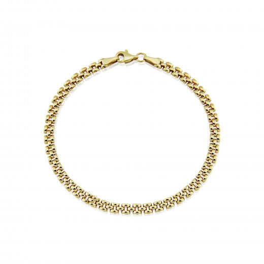 18" 9ct Yellow Gold Panther Link Necklace