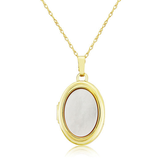 9ct Yellow Gold Mother of Pearl Locket