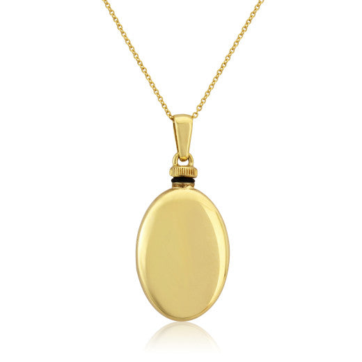 9ct Yellow Gold Oval Bottle Necklace