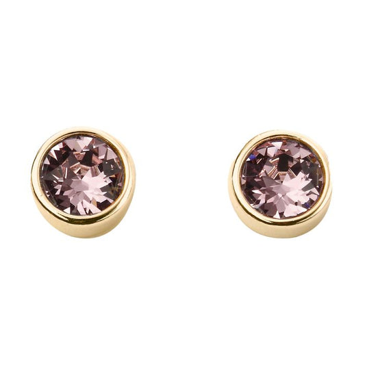 Yellow Gold Plated June Birthstone Earrings