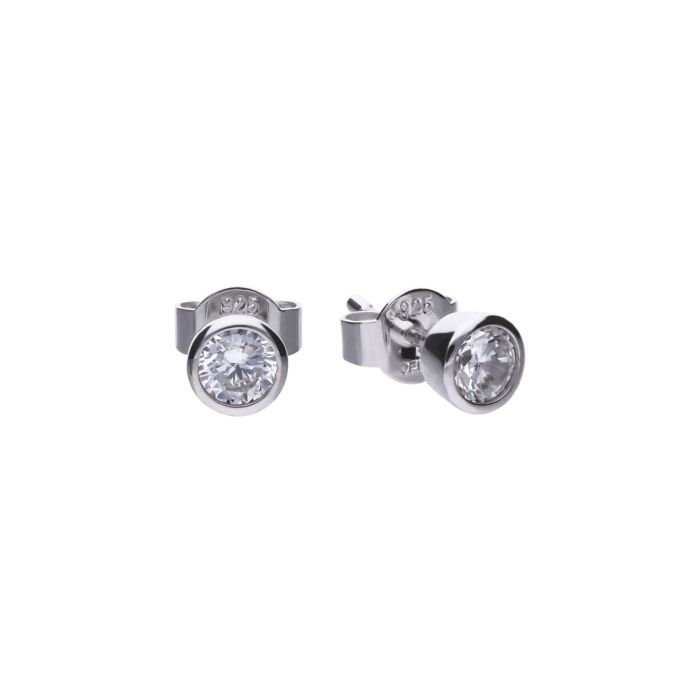 Diamonfire Sterling Silver 0.50ct Cubic Zirconia Bezel Stud Earrings
