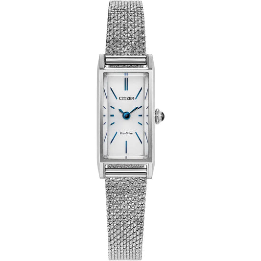 Citizen Fio Silver Tone Stainless Steel White Dial Watch EG7120-51A