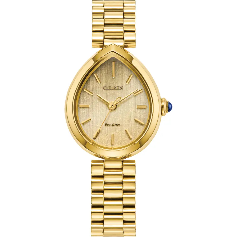 Citizen L Rainell Champagne Teardrop Dial Bracelet Watch EM1202-50P