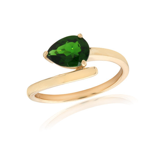 9ct Yellow Gold Chrome Diopside Ring