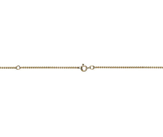 9ct Yellow Gold Adjustable 18"/20" Round Wire Spiga Chain