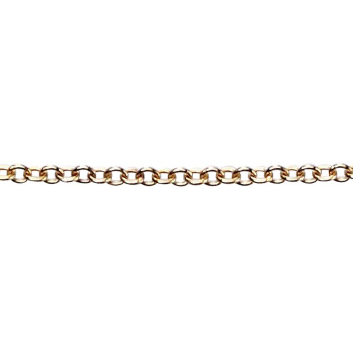 9ct Yellow Gold 1.2mm Trace 18-20" Adjustable Chain