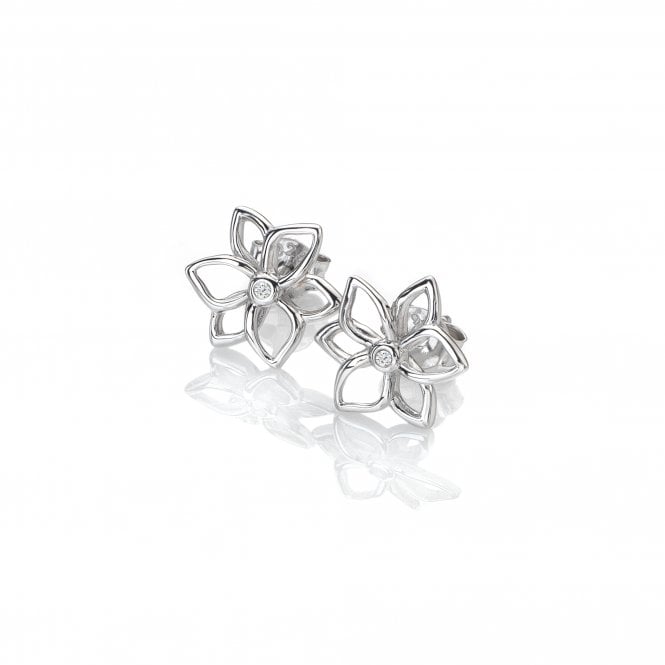Hot Diamonds Sterling Silver Amulet Flower Stud Earrings DE711