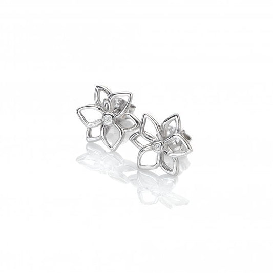 Hot Diamonds Sterling Silver Amulet Flower Stud Earrings DE711