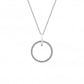 Hot Diamonds Sterling Silver White Topaz Constant Circle 25mm Necklace DP718