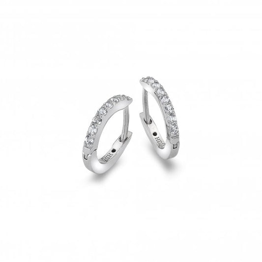Hot Diamonds Sterling Silver Constant White Topaz Hoop Earrings DE581