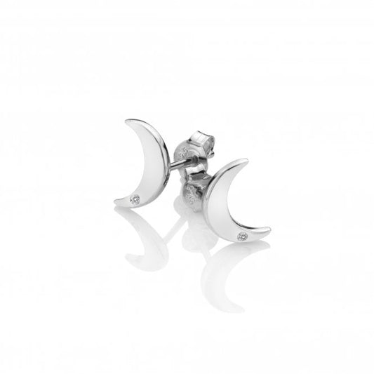 Hot Diamonds Sterling Silver Moon Amulet Crescent Stud Earrings DE588