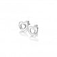 Hot Diamonds Sterling Silver Amulet Heart Stud Earrings DE616