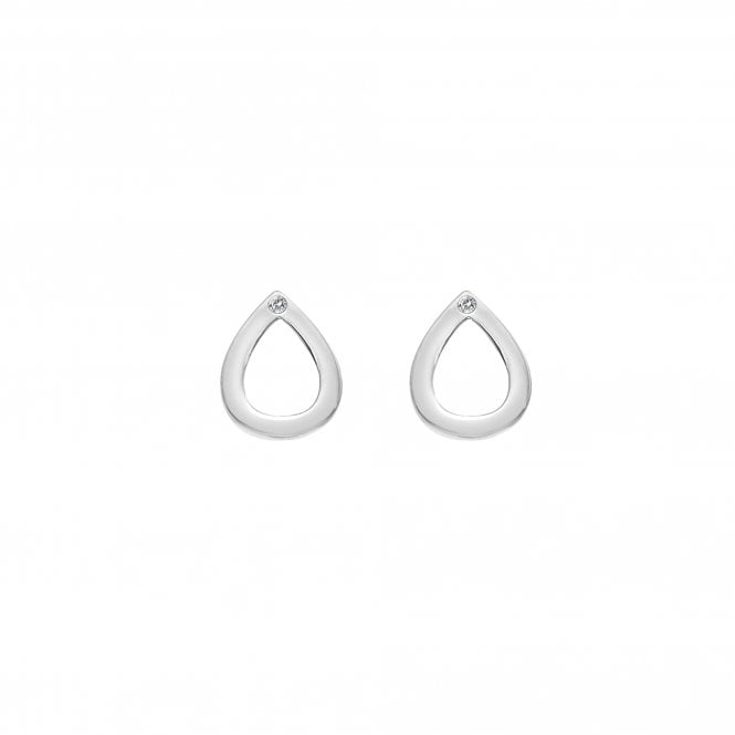 Hot Diamonds Sterling Silver Amulet Teardrop Stud Earrings DE615