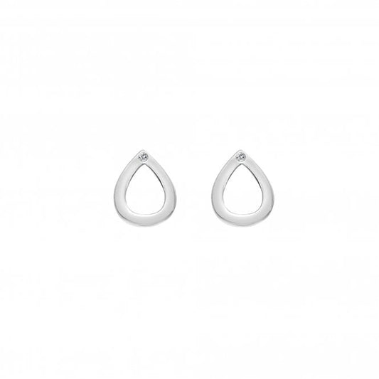 Hot Diamonds Sterling Silver Amulet Teardrop Stud Earrings DE615