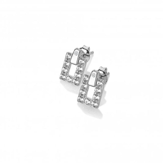 Hot Diamonds Sterling Silver White Topaz Echo Stud Earrings DE717