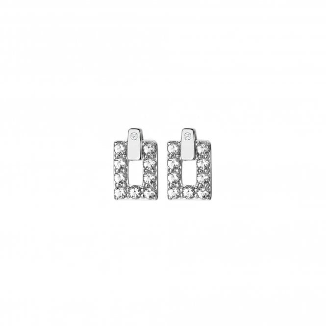Hot Diamonds Sterling Silver White Topaz Echo Stud Earrings DE717