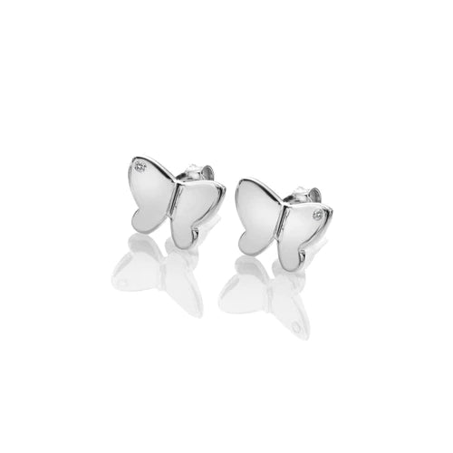 Hot Diamonds Sterling Silver Butterfly Stud Earrings DE732
