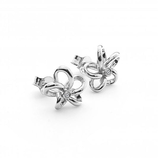 Hot Diamonds Sterling Silver Paradise Natural Flower Stud Earrings DE248