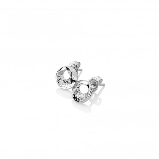 Hot Diamonds Sterling Silver Quest Circle Stud Earrings DE650