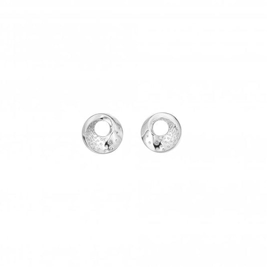 Hot Diamonds Sterling Silver Quest Circle Stud Earrings DE650