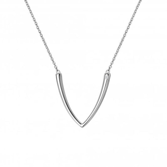 Hot Diamonds Sterling Silver Reflect V Necklace DN159
