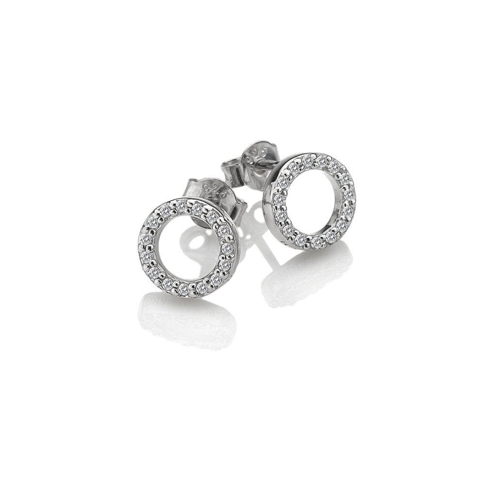 Hot Diamonds Sterling Silver Striking Circle Stud Earrings DE534