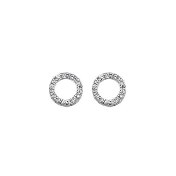 Hot Diamonds Sterling Silver Striking Circle Stud Earrings DE534