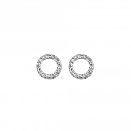 Hot Diamonds Sterling Silver Striking Circle Stud Earrings DE534