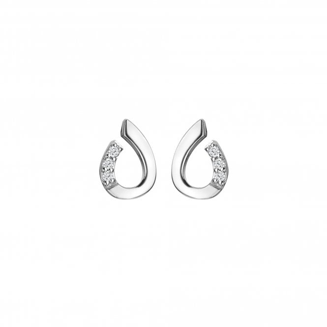 Hot Diamonds Sterling Silver Teardrop Stud Earrings DE729