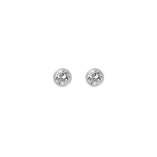 Hot Diamonds Sterling Silver White Topaz Stud Earrings DE584