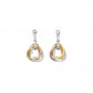 Hot Diamonds Sterling Silver Tri-Colour Teardrop Drop Earrings DE645