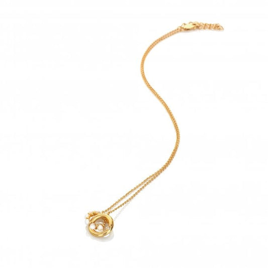 Hot Diamonds x Golden Edit Calm Mother of Pearl Necklace Yellow Gold Plated Necklace DN166