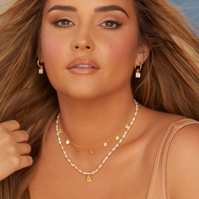 Hot Diamonds x Golden Edit Calm Pearl Lunar Necklace DN158