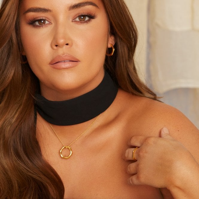 Hot Diamonds x Golden Edit Fluid Hoop Earrings DE726