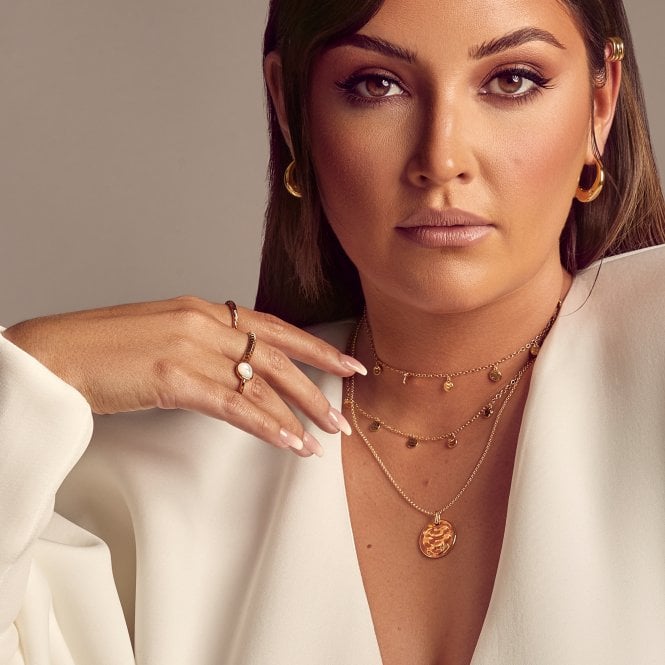 Hot Diamonds x Golden Edit Lunar Large Pendant and Chain DP838
