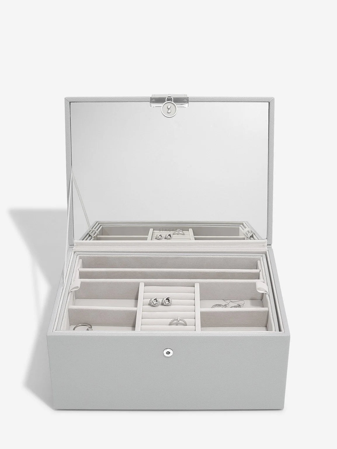 Stackers Pebble Grey Two Tone Medium Jewellery Box